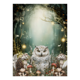 Enchanted Forest Woodland Animals   Kind Perfect Poster