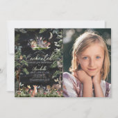Enchanted Forest Woodland Animals Verjaardag Foto Kaart (Voorkant)