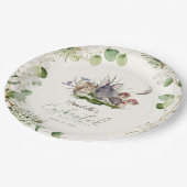 Enchanted Forest Woodland Animals Verjaardagscrème Papieren Bordje (Gekanteld)