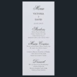 Enchanted Forest Woodland Blue Wedding Menu Kaart<br><div class="desc">Enchanted Forest Woodland Blue Wedding Menu Kaart. De tekst is volledig klantgericht. Deel van onze Enchanted Wedding Invitation Suite. Een staarhert die op een slechte nacht naar de bosmaan kijkt met vliegende ravens of kraaien. Dit collectie heeft donkere herfstkleuren met paarse, blauwe, grijze, zwarte, groene en meer herfstkleuren. Moody, Modern,...</div>