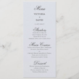 Enchanted Forest Woodland Blue Wedding Menu Kaart