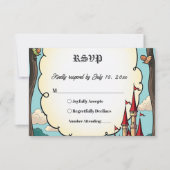 Enchanted Forest Woodland Castle Fairytale Wedding RSVP Kaartje (Voorkant)