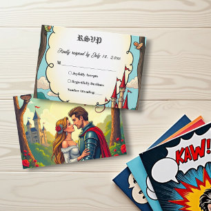 Enchanted Forest Woodland Castle Sprookjeshuwelijk RSVP Kaartje