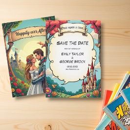 Enchanted Forest Woodland Castle Sprookjeshuwelijk Save The Date