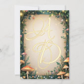 Enchanted Forest Woodland Castle Sprookjeshuwelijk Save The Date (Achterkant)