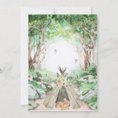 Enchanted Forest Woodland Fairy Invitation Kaart (Achterkant)