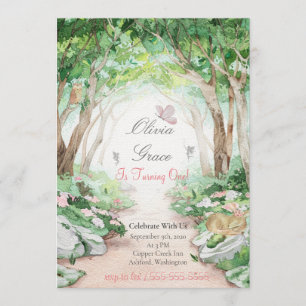 Enchanted Forest Woodland Fairy Invitation Kaart