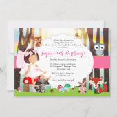Enchanted Forest Woodland Fairy Party Invitation Kaart (Voorkant)