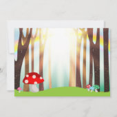 Enchanted Forest Woodland Fairy Party Invitation Kaart (Achterkant)