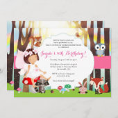 Enchanted Forest Woodland Fairy Party Invitation Kaart (Voorkant / Achterkant)