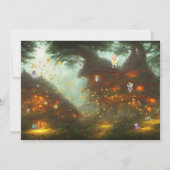 Enchanted Forest Woodland Fairy Slumber Party Kaart (Achterkant)