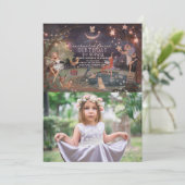 Enchanted Forest Woodland feeën verjaardag foto Kaart (Staand voorkant)