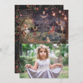 Enchanted Forest Woodland feeën verjaardag foto Kaart (Voorkant / Achterkant)