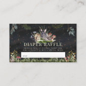 Enchanted Forest Woodland Luier Raffle Ticket Informatiekaartje (Voorkant)