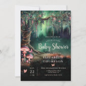 Enchanted Forest Woodland Mushrooms Baby Shower Kaart (Voorkant)