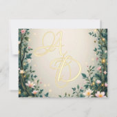 Enchanted Forest Woodland Sprookjeshuwelijk RSVP Kaartje (Achterkant)