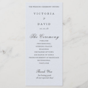 Enchanted Forest Woodland Wedding Programme Kaart