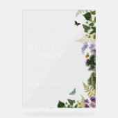 Enchanted Forest  Woodland Wedding Welkom Acryl Bord (Voorkant)