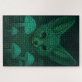Enchanted Fox & Bioluminescent Mushrooms Fairycore Legpuzzel (Horizontaal)