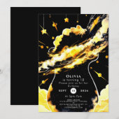 Enchanted Fun Space Verjaardag Kaart (Voorkant / Achterkant)