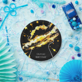 Enchanted Fun Space Verjaardag Papieren Bordje