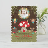 Enchanted Garden Birthday Uitnodiging (Staand voorkant)