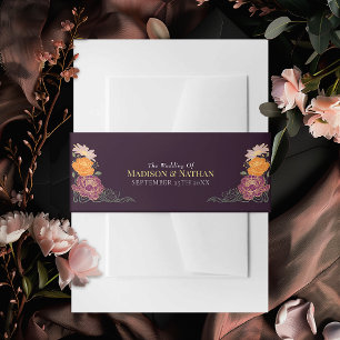 Enchanted Garden Bloemen bruiloft Uitnodigingen Wikkel