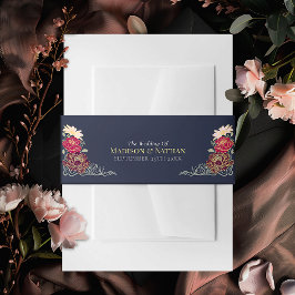 Enchanted Garden Bloemen bruiloft Uitnodigingen Wikkel