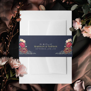 Enchanted Garden Bloemen bruiloft Uitnodigingen Wikkel