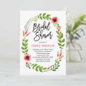 Enchanted Garden Bridal Shower Invitation Kaart (Staand voorkant)