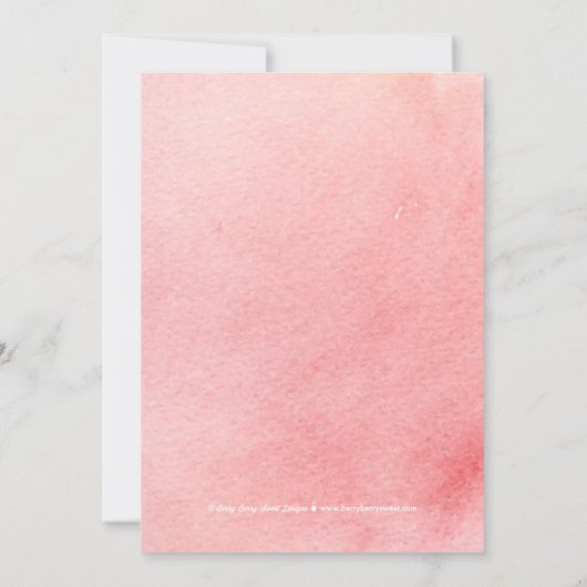 Enchanted Garden Bridal Shower Invitation Kaart (Achterkant)