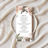 Enchanted Garden Elegant Boho Floral Menu