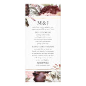 Enchanted Garden Elegant Boho Floral Programme Reclamekaart (Voorkant)