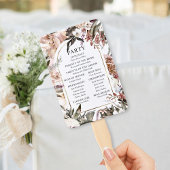 Enchanted Garden Elegant Floral Boho Programme Han Handwaaier