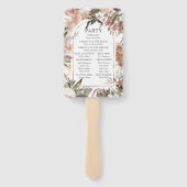 Enchanted Garden Elegant Floral Boho Programme Han Handwaaier (Achterkant)