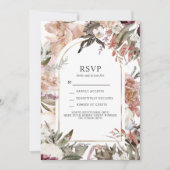 Enchanted Garden Elegant Floral Boho RSVP Kaart (Voorkant)