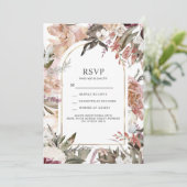 Enchanted Garden Elegant Floral Boho RSVP Kaart (Staand voorkant)
