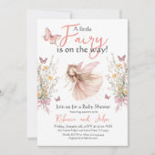 Enchanted Garden en Bow Fairy Baby shower Kaart (Voorkant)