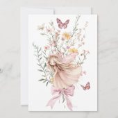 Enchanted Garden en Bow Fairy Baby shower Kaart (Achterkant)