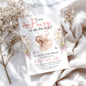 Enchanted Garden en Bow Fairy Baby shower Kaart