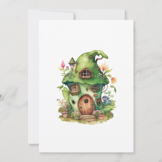 Enchanted Garden Fairy Birthday Woodland Kaart (Achterkant)