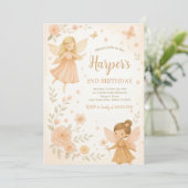 Enchanted Garden Fairy Verjaardag Kaart (Staand voorkant)