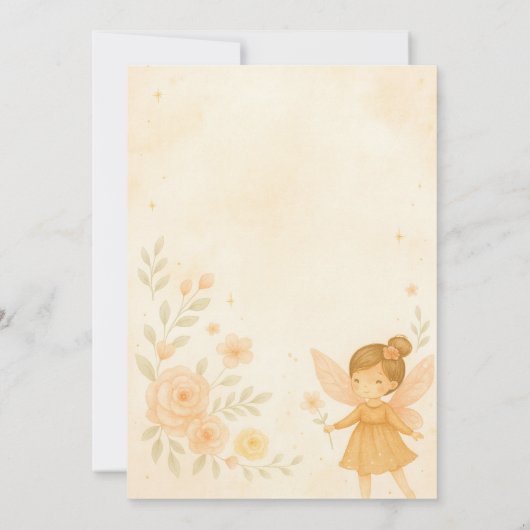 Enchanted Garden Fairy Verjaardag Kaart (Achterkant)