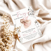 Enchanted Garden Floral Fairy Girl Baby shower Kaart