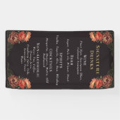 Enchanted Garden Floral Wedding Drinken Bar Menu Spandoek (Horizontaal)