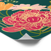 Enchanted Garden Floral Wedding Welkomstbord Poster (Hoek)