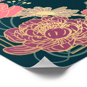 Enchanted Garden Floral Wedding Welkomstbord Poster (Hoek)