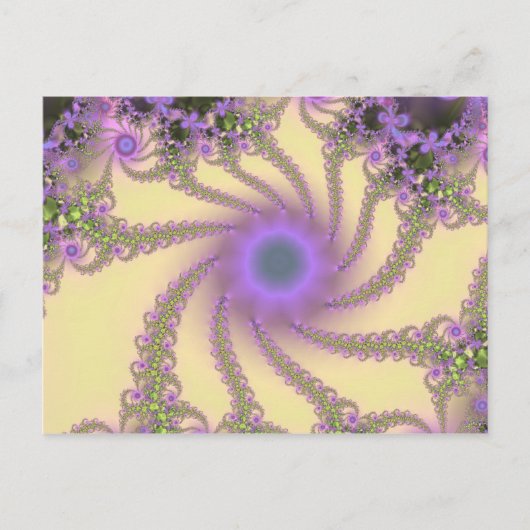 Enchanted Garden Fractal Briefkaart (Voorkant)