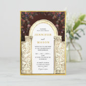 Enchanted Garden Gate huwelijksuitnodiging Kaart (Staand voorkant)
