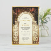 Enchanted Garden Gate huwelijksuitnodiging Kaart (Staand voorkant)